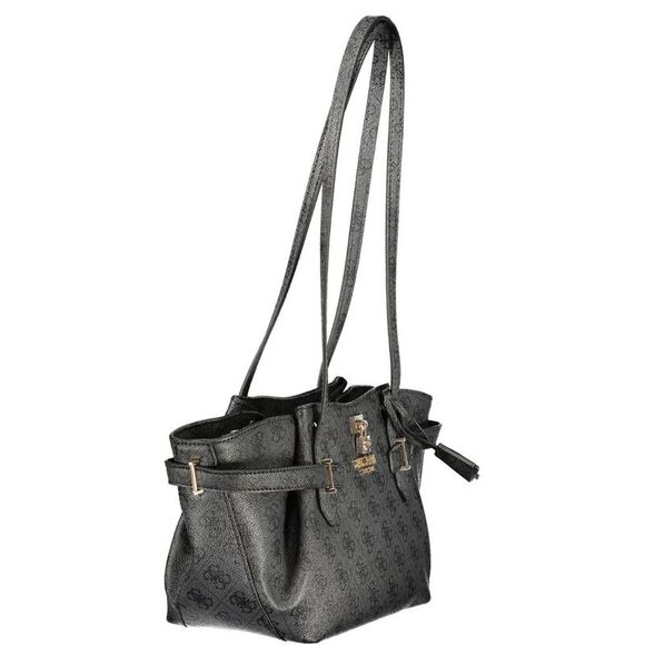 Guess Jeans Black Polyurethane Women's Women's Handbag